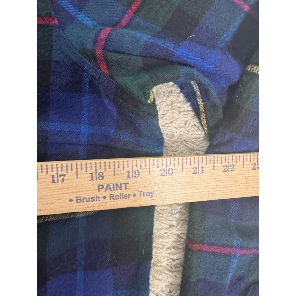 LL Bean Slightly Fitted Blackwatch Plaid Long Sleeve Button Up Shirt Size S Hike - Picture 9 of 12